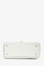 Christian Dior 2019 White Leather Cannage 'Je T'Aime' Medium Lady Dior With Strap