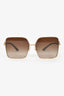 Dolce & Gabbana Gold Tone Square Sunglasses
