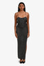 Lovers and Friends Black Metallic Backless Maxi Dress Size XS