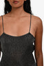 Lovers and Friends Black Metallic Backless Maxi Dress Size XS