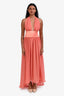 Arcina Ori Coral Deep-V Maxi Dress Size XS