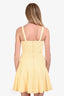 Alaïa 2022 Yellow Spiral Skater Mini Dress Size 36
