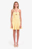 Alaïa 2022 Yellow Spiral Skater Mini Dress Size 36