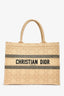 Christian Dior 2023 Beige Raffia Medium Dior Book Tote