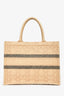 Christian Dior 2023 Beige Raffia Medium Dior Book Tote