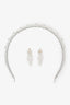 Simone Rocha Clear Crystal Embellished Headband + Earring Set