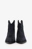 Isabel Marant Black Suede Western Ankle Boots Size 39