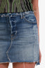 Frame Blue Denim Mini Distressed Mini Skirt Size 26