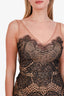 For Love & Lemons Beige/Black Mesh Lace Maxi Dress Size XS