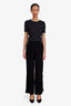 Acne Studios Black Silk Straight Leg Pants Size 34