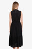 Ulla Johnson Black Linen Floral Embroidered Maxi Dress Size 2