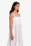 Rosetta Gertty White Cotton Sleeveless Ruffled Midi Dress Size 6