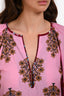 Alix Of Bohemia Pink Cotton Floral Long Sleeve Maxi Dress Size M