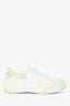 Alexander McQueen Off White Canvas/Rubber Deck Plimsoll Sneakers Size 35