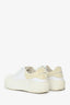 Alexander McQueen Off White Canvas/Rubber Deck Plimsoll Sneakers Size 35