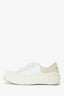 Alexander McQueen Off White Canvas/Rubber Deck Plimsoll Sneakers Size 35