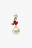 Christian Dior Gold Tone Metal/Enamel Faux Pearl Single Jaxket.