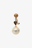 Christian Dior Gold Tone Metal/Enamel Faux Pearl Single Jaxket.