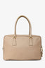 Prada Beige Saffiano Leather Lux Bauletto Top Handle