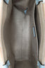 Chloe Beige/Blue Linen/Leather Medium Woody Tote