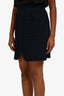 Pre-Loved Chanel™ 2017 Navy Tweed Velcro Trim Mini Skirt Size 38