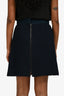 Pre-Loved Chanel™ 2017 Navy Tweed Velcro Trim Mini Skirt Size 38