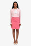 Gucci Pink Wool A-Line Mini Skirt Size 38