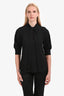 Prada 2017 Black Deep-V with Tie Quarter Sleeve Top Size 38