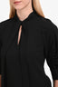 Prada 2017 Black Deep-V with Tie Quarter Sleeve Top Size 38