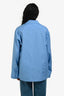 Miu Miu 2024 Blue Logo Embroidered Multi Pocket Button Down Shirt Size 38