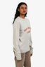 Loewe Beige Wool 'Right On Time Loewe' Logo Crewneck Long Sleeve Sweater Size S