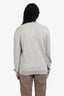 Loewe Beige Wool 'Right On Time Loewe' Logo Crewneck Long Sleeve Sweater Size S
