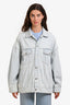 MSGM Light Blue Denim Wash Oversized Jacket Size 48