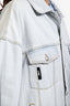 MSGM Light Blue Denim Wash Oversized Jacket Size 48