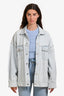 MSGM Light Blue Denim Wash Oversized Jacket Size 48