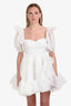 Selkie White Puff Max Dress Size S