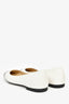 Jimmy Choo White/Black Leather Square Toe Ballet Flats Size 41