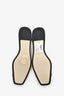Jimmy Choo White/Black Leather Square Toe Ballet Flats Size 41