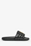 Burberry Black Quilted Leather TB Slides Size 41