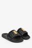 Burberry Black Quilted Leather TB Slides Size 41