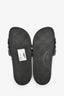 Burberry Black Quilted Leather TB Slides Size 41