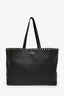 Valentino Black Leather Rockstud Tote