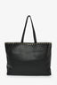 Valentino Black Leather Rockstud Tote