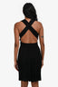 Christian Dior Ribbed Black Flared Mini Dress Size 4
