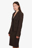Versace Jeans Couture Brown Wool Blazer + Skirt Suit Estimated Size L
