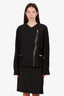Versus Versace Black Moto Jacket + Skirt Suit Set Size 52