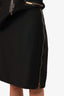 Versus Versace Black Moto Jacket + Skirt Suit Set Size 52