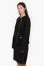 Versus Versace Black Moto Jacket + Skirt Suit Set Size 52