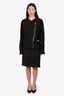 Versus Versace Black Moto Jacket + Skirt Suit Set Size 52
