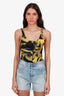 DSquared2 Yellow/Black One Piece Low Back Swimsuit 42